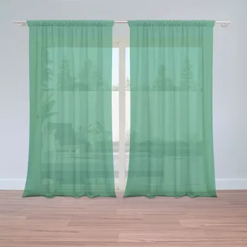 Záclona Sablio Záclony Bledě zelená: 2 ks - 150x250 cm - Sablio