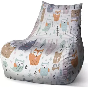 Sedací pytel Sedací vak Bean Animovaná lesní zvířátka - Sablio - 60 x 70 x 70 cm