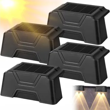Venkovní osvětlení 4 Solární LED lampy se světelným senzorem pro zahradu a cesty – montáž za 3 minuty