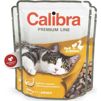 Calibra Cat Premium kapsička Adult kachna a kuře SET 24x 100 g
