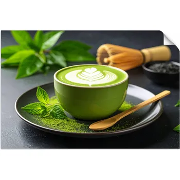 Fototapeta Samolepicí samolepicí do kuchyně restaurace Matcha Čaj Latte 150x100