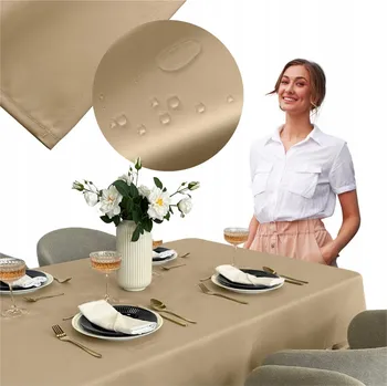 ubrus Ubrus Odolný proti Skvrnám na Stůl Hladký Univerzální 120x200 SURBO Béžový