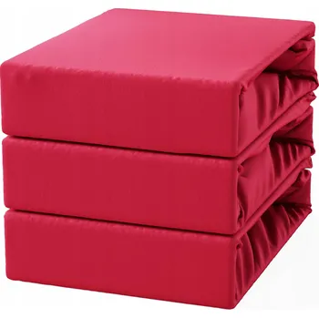 Prostěradlo Prostěradlo Bavlněné s Gumou 200x220 Červené