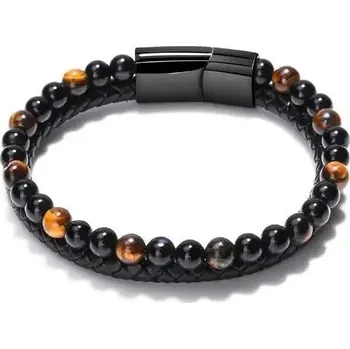 Náramek Lávový korálkový náramek | šperk - ZHY , 19 cm