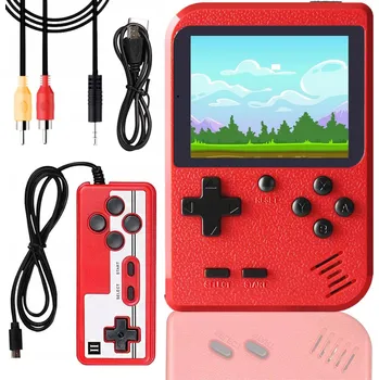 Herní konzole PŘENOSNÁ MINI RETRO KONZOLE 500 HER + PŘÍDAVNÝ OVLADAČ