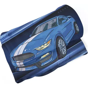 deka Sablio Deka Mustang Modré pozadí s pruhy - 150x120 cm