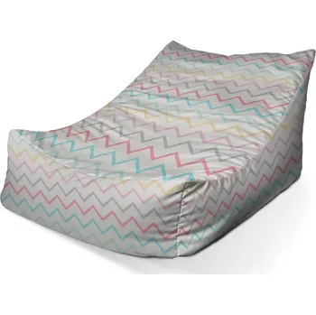 Sedací pytel Sedací vak Lounge Šestibarevné klikyháky - Sablio - 80 x 95 x 50 cm