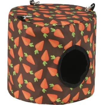 pelíšek pro malé zvíře O'lala Pets závěsný domeček s mrkví pro hlodavce 20 cm