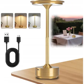 Lampička Noční Lampa Stolní na Čtení, 3 Světla, Dotykové Ovládání, Nastavitelná