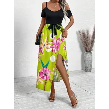 Dámské šaty SHEIN DVOUBAREVNÉ ŠATY SE VZOREM (S)