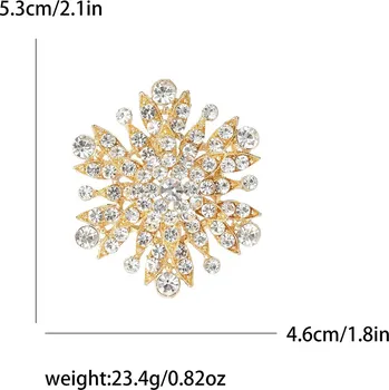 Vánoce Vánoční brož sněhová vločka perlová | šperk - Golden0632