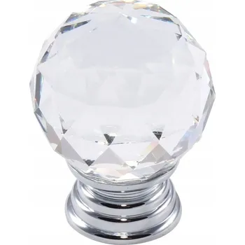 Nábytkové kování NÁBYTEK GAŁKA ÚCHYTKA CHROM + KRYSTAL 30MM GKS003-30 AMIX