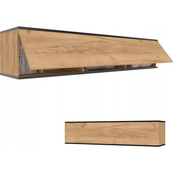 Komoda Závěsná TV Skříňka Horizontální Vitrína Komoda SIMPLY UP Craft Černá 100