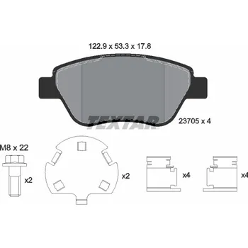 Brzdová destička Sada brzdových destiček, kotoučová brzda TEXTAR 2370507