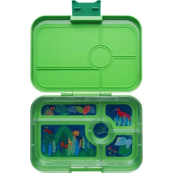 Svačinový box Obědový box TAPAS XL 5 1 l, světle zelená / džungle, plast, Yumbox - doprava zdarma od 2999 Kč