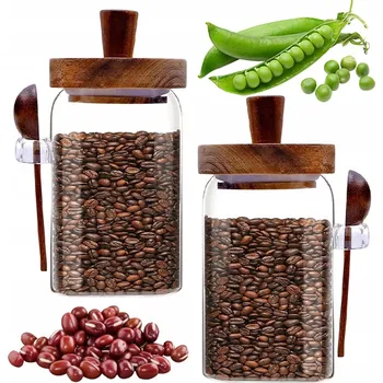 Sklenice Sklenice na potraviny 2x SKLO BOROSILIKÁTOVÉ Vzduchotěsné Kávové koláče Snack