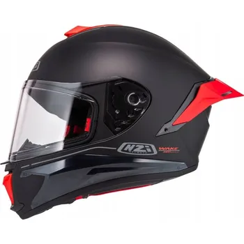 Helma na motorku Přilba Nzi Wake Stream Booster Solid Nouveau Black Red Matt M