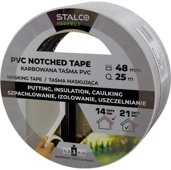 Páska lepící PVC, vroubkovaná, 48 mm x 25 m, STALCO