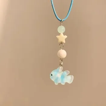 Náhrdelník Vintage klaun očkatý choker náhrdelník | šperk - Modrý