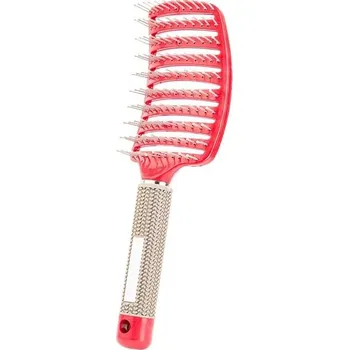 kartáč na vlasy Rozčesávací masážní kartáč na vlasy | hřeben - zrzavé bezsrsté