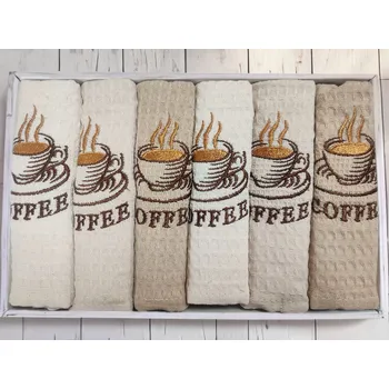 Utěrka Utěrky v dárkovém balení KÁVA set 6ks