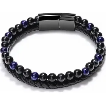 Náramek Lávový korálkový náramek | šperk - ZL , 21 cm