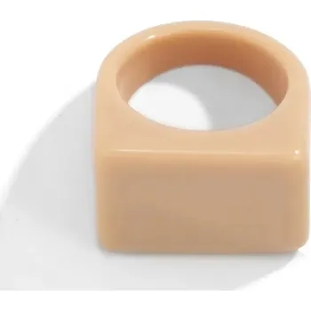 Prsten Masivní hranatý plastový prsten | šperky - Růžový