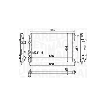 Motor automobilu Chladič, chlazení motoru MAGNETI MARELLI 350213159100