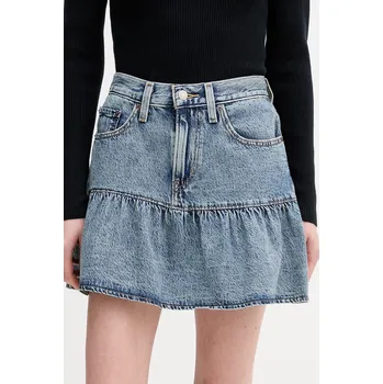Dámská sukně Bavlněná džínová sukně Levi's FLOUNCE MINI 005DY.0002 modrá 55J, vel. 28