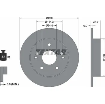 Brzdový kotouč Brzdový kotouč TEXTAR 92172003