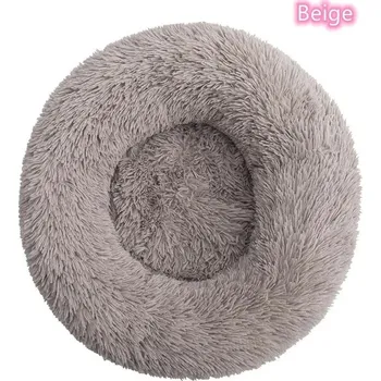 Pelíšek pro kočku Kulatý chlupatý pelíšek pro kočky | chovatelské potřeby - Béžový , 70 cm