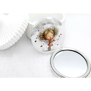 Kosmetické zrcátko Dám ti pusu, zrcátko průměr 58 mm, 1 kus