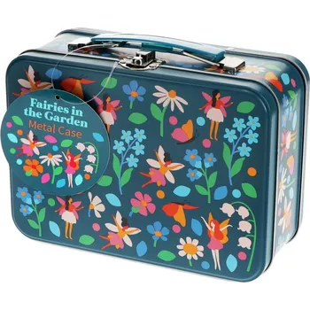 Tmavě modrý kovový dětský kufřík 19x8x17 cm Fairies in the Garden – Rex London ID_1805174