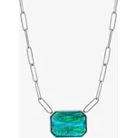 Preciosa Náhrdelník z chirurgické oceli Ocean s českým křišťálem Preciosa, emerald 7444 66