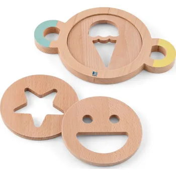 Dřevěná hračka Sada dřevěných formiček - vytlačování do písku