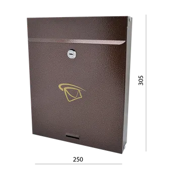 Poštovní schránka Poštovní schránka (250x305x60mm), max. formát listu: A4, měděná
