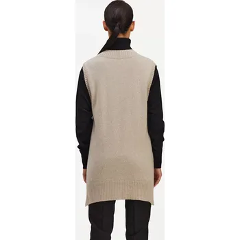 Dámská vesta Dámská vlněná vesta Lambswool Světle hnědá XS