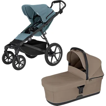 Kočárek THULE Urban Glide 4-wheel Mid Blue magnet + korba Tinted Taupe