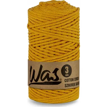 Příze Bavlněná šňůra WAS 3 mm x 100 m hořčicová