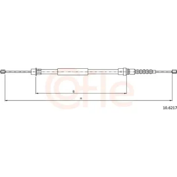 Lanko parkovací brzdy Tažné lanko, parkovací brzda COFLE 92.10.6217
