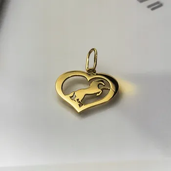 Přívěsek Zlatý přívěsek - kůň v srdci - au. 585
