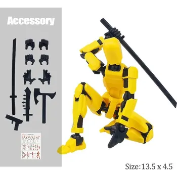 Figurka Akční kloubová figurka robot | hračka, dekorace - Žluť