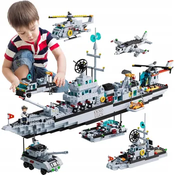 ostatní stavebnice STAVEBNICE VÁLEČNÁ LOĎ 6V1 814 DÍLKŮ PRO DĚTI I DOSPĚLÉ