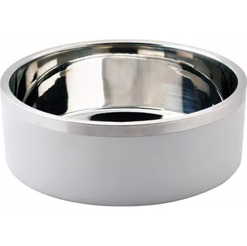Miska pro psa Quapas! nerezová miska pro psy dvoustěnná bílá 850 ml
