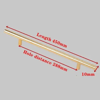 Nábytkové kování Nerezové černé kuchyňské madlo moderní | nábytková úchytka - Zlato-288 mm