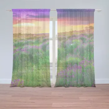 Záclona Sablio Záclony Levandulové pole: 2 ks - 150x250 cm - Sablio