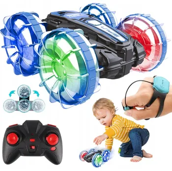 RC model auta Auto Na Dálkové Ovládání 4WD Amfibia s kontrolou gestů Modrý Dárek