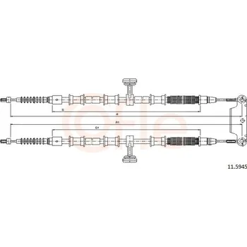 Lanko parkovací brzdy Tažné lanko, parkovací brzda COFLE 92.11.5945