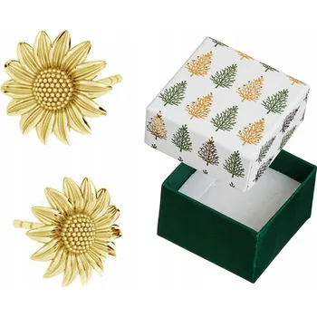 Náušnice Zlaté Náušnice Kytičky Stříbrné Pozlacené Dámské Puzetky Květiny Slunečnice