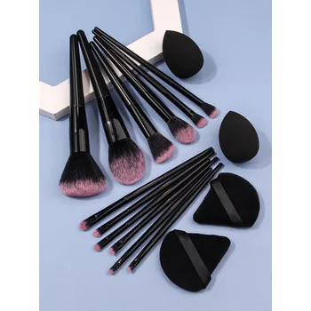 Kosmetický štětec Sada štětců na makeup | kosmetická sada - černý